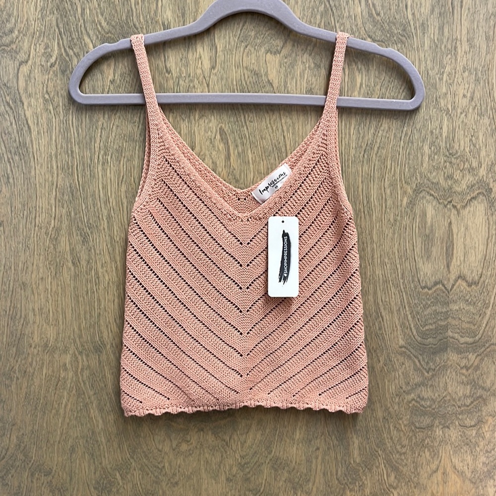 Sweater crop tank